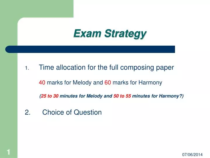 exam strategy