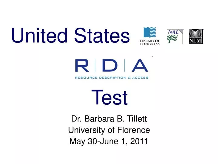 dr barbara b tillett university of florence may 30 june 1 2011