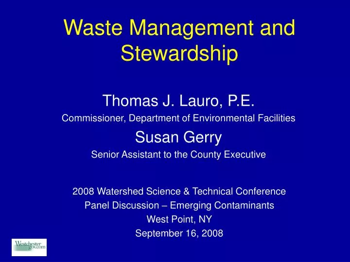 waste management and stewardship
