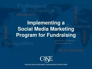 Implementing a Social Media Marketing Program for Fundraising