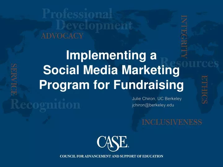 implementing a social media marketing program for fundraising