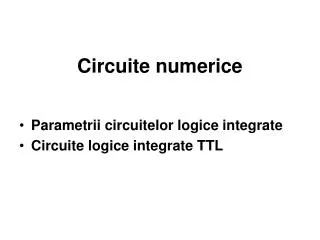 Circuite numerice
