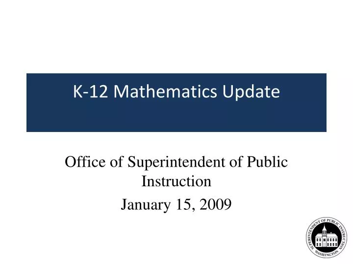 k 12 mathematics update