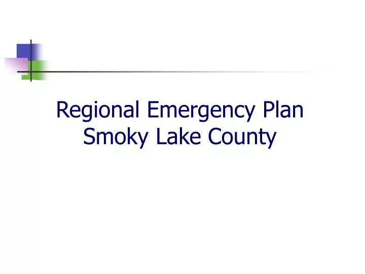 regional emergency plan smoky lake county