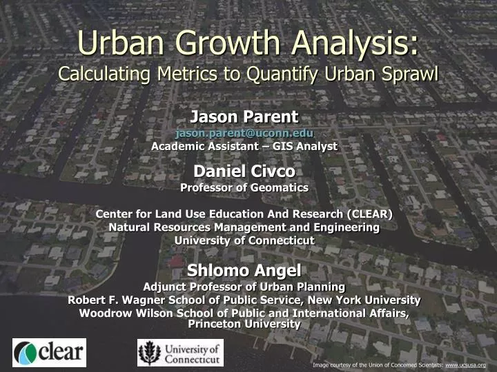urban growth analysis calculating metrics to quantify urban sprawl