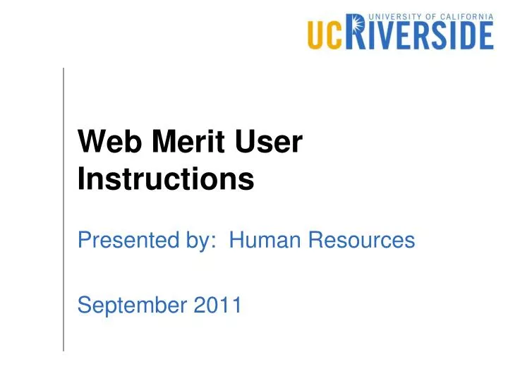 web merit user instructions