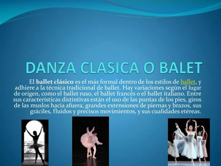 danza clasica o balet