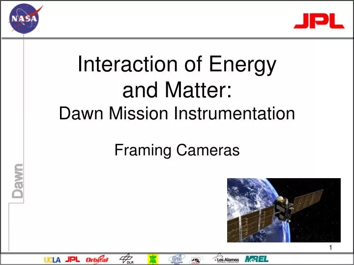 interaction of energy and matter dawn mission instrumentation