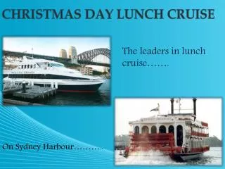 christmas lunch cruise sydney