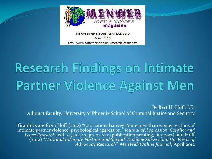 research findings on intimate partner violence against men