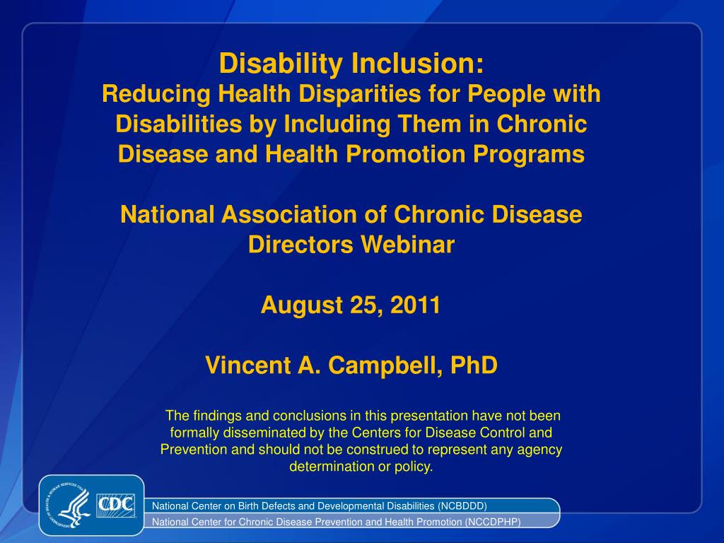 PPT - National Center on Birth Defects and Developmental Disabilities ...