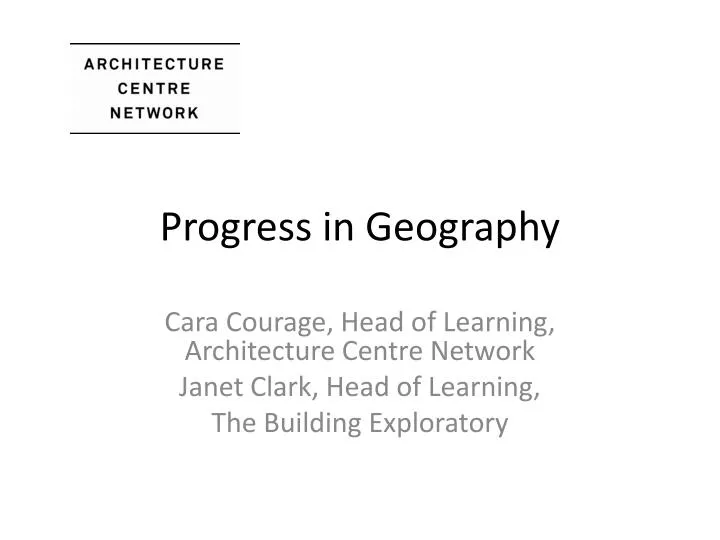 progress in geography
