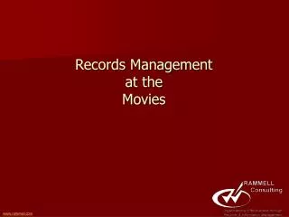 Records Management at the Movies
