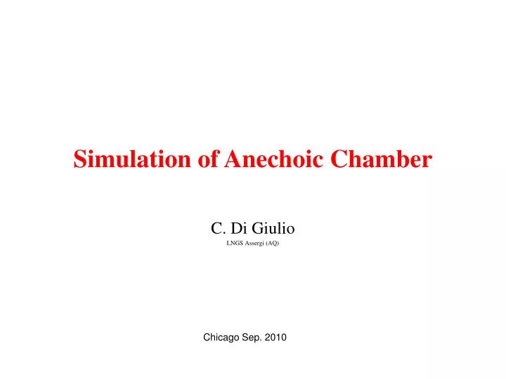 simulation of anechoic chamber