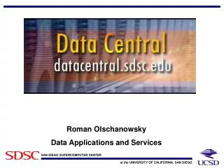Roman Olschanowsky Data Applications and Services