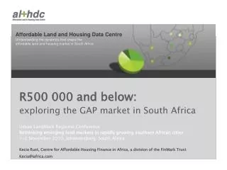 R500 000 and below: exploring the GAP market in South Africa