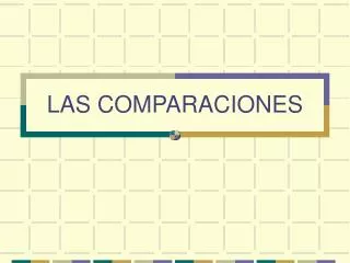 las comparaciones