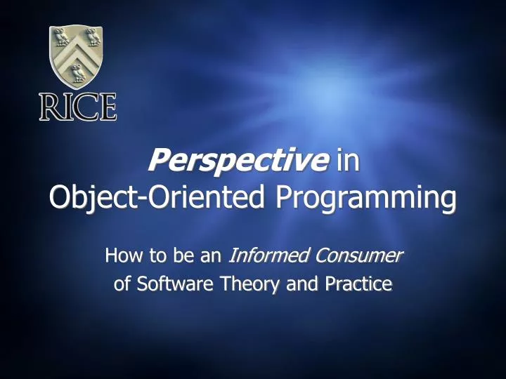 perspective in object oriented programming