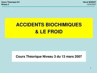 Cours Théorique Niveau 3 du 13 mars 2007