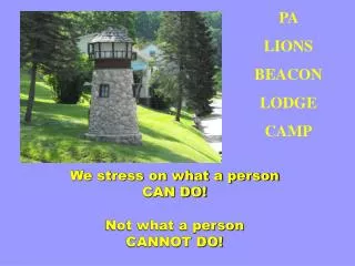 PA LIONS BEACON LODGE CAMP
