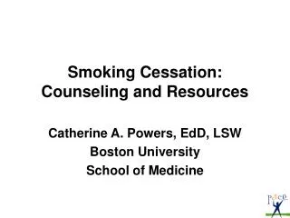 Smoking Cessation: Counseling and Resources