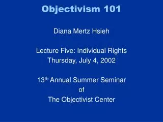 Objectivism 101