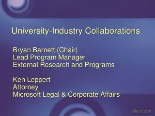 University-Industry Collaborations