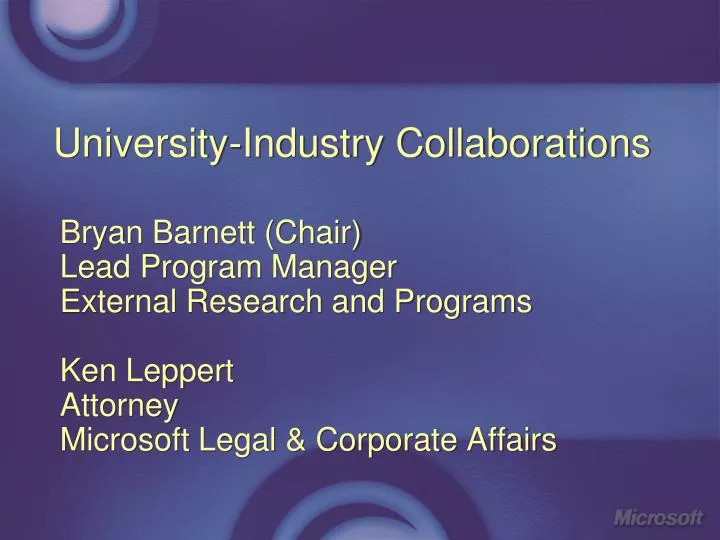 university industry collaborations