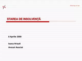 starea de i nsolven