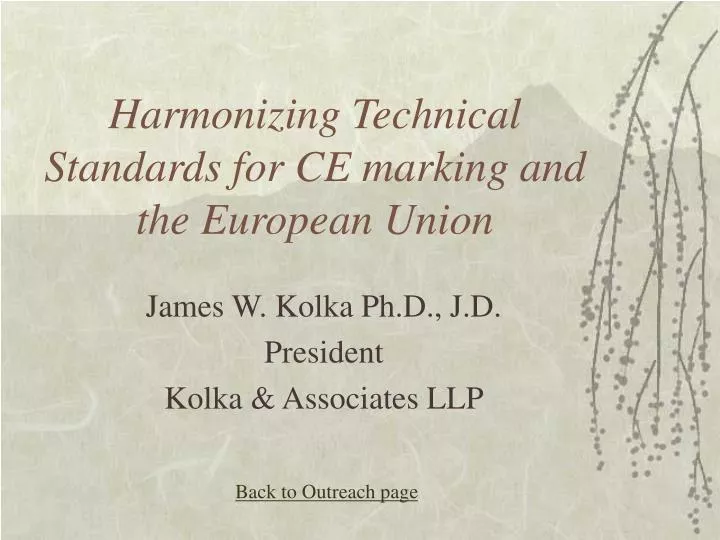 harmonizing technical standards for ce marking and the european union