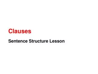 clauses