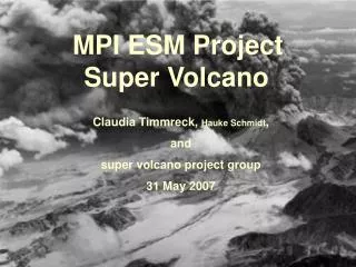 MPI ESM Project Super Volcano
