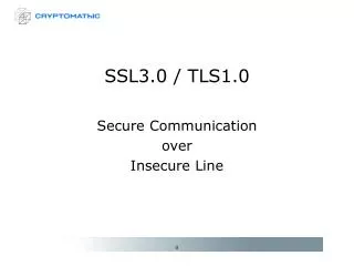 SSL3.0 / TLS1.0