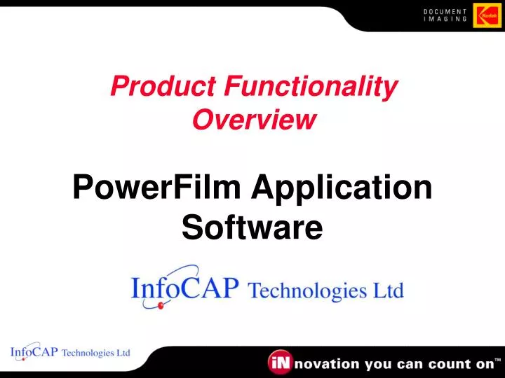 product functionality overview powerfilm application software
