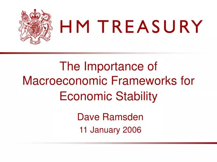 the importance of macroeconomic frameworks for economic stability