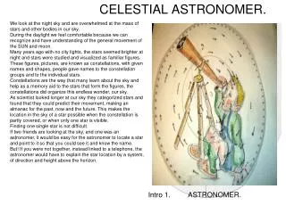 CELESTIAL ASTRONOMER.