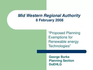 Mid Western Regional Authority 8 February 2008