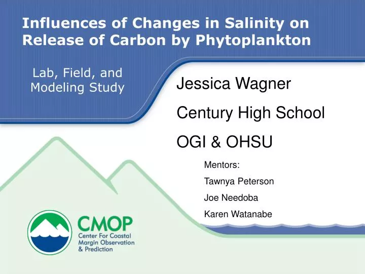 influences of changes in salinity on release of carbon by phytoplankton