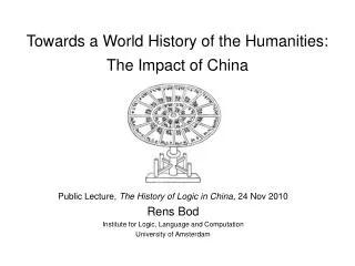 Towards a World History of the Humanities: The Impact of China