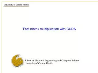 Fast matrix multiplication with CUDA