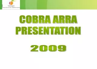 COBRA ARRA PRESENTATION