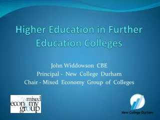 Higher Education in Further Education Colleges