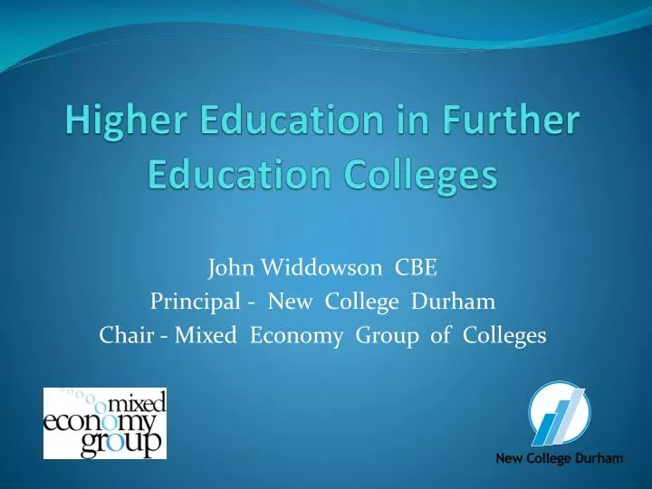 higher education in further education colleges
