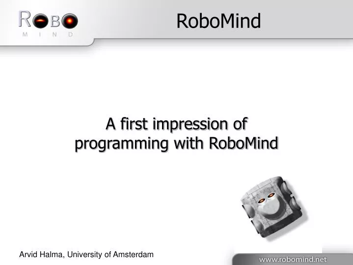 a first impression of programming with robomind