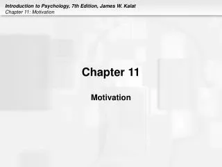 Chapter 11 Motivation