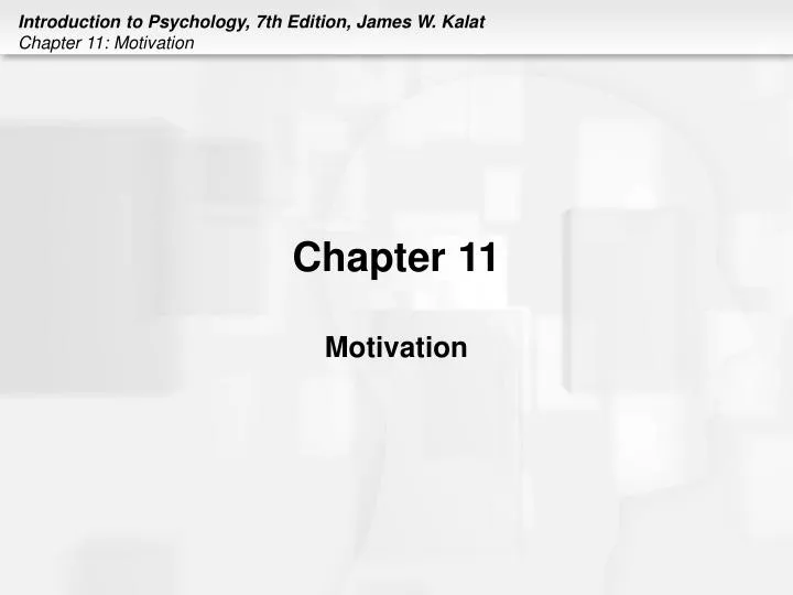 chapter 11 motivation