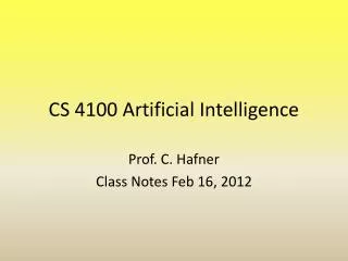 CS 4100 Artificial Intelligence