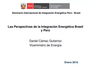 las perspectivas de la integraci n energ tica brasil y per