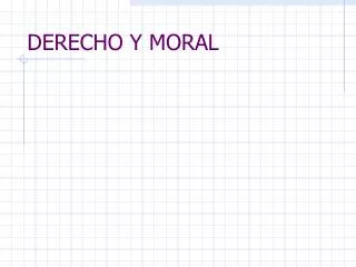 derecho y moral