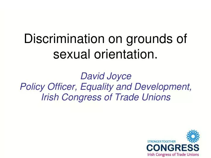 discrimination on grounds of sexual orientation